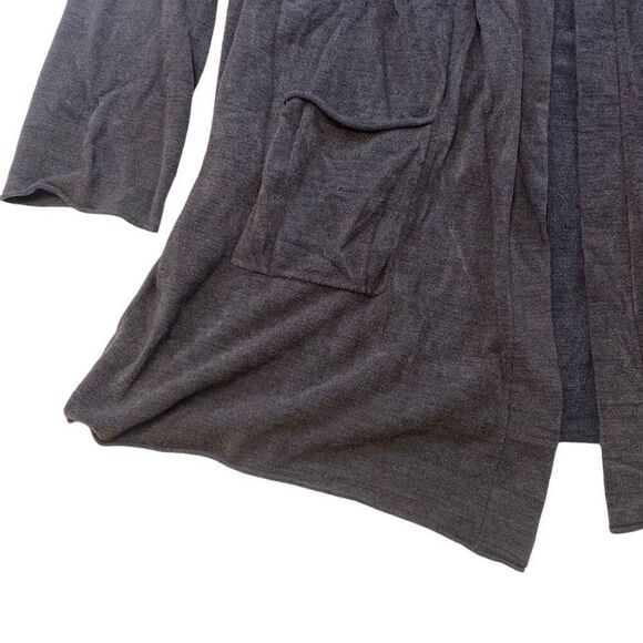 Barefoot Dreams CozyChic Lite Hooded Grey Cardigan Size 3X w Pockets - Picture 4 of 7